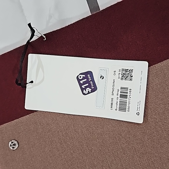 * NWT Lululemon Bundle Up Wrap Spanish Oak / Savannah, One Size - Picture 6 of 10